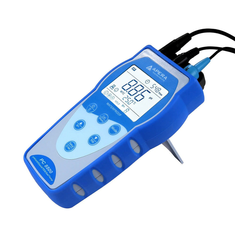 PC8500 高性能タイプ ポータブル式pH/ECマルチ水質計 pH/EC/TDS/塩分