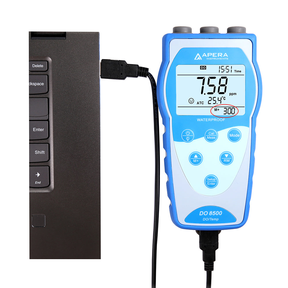 DO8500 光学式ポータブル型溶存酸素計 大気圧・温度・塩分濃度自動補償 海水や塩水にぴったり データをリアルタイムに管理・記録