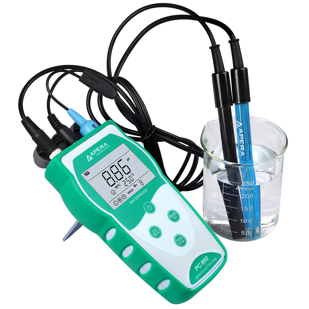 PC850 標準タイプ ポータブル式pH/ECマルチ水質計 pH/EC/TDS/ORP/℃同時測定