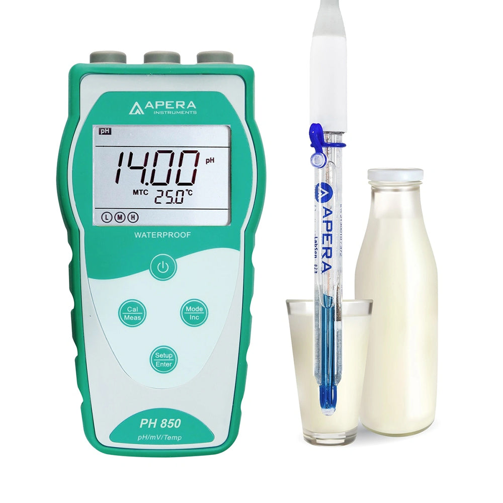 PH850-DP 用途別標準タイプ ポータブル式pH計 LabSen® 823標準付属 乳製品と液体食品向け